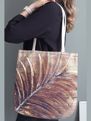 Körfez Kırlent Ilkbahar Yaz Desenli Kumaş Heybe Çanta