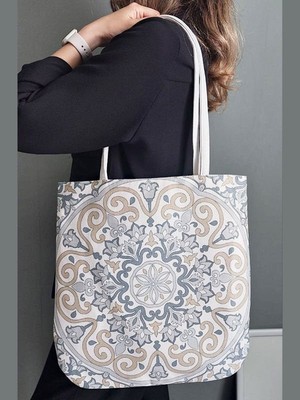 Körfez Kırlent Ilkbahar Yaz Desenli Kumaş Heybe Çanta