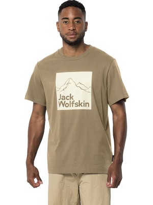 Jack Wolfskin Brand T Erkek Bej Tişört
