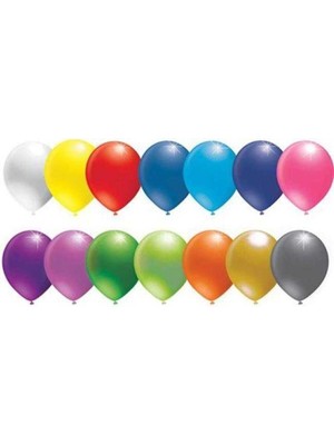 Party Balon 10 Inc Baskısız Karışık Pastel Renk 100 Adet