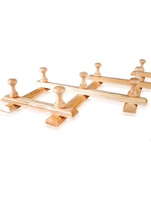 EC Shop Taktakicat Ahşap Duvar Askısı Akordiyon Askı Kapı Askısı 10 Topuzlu Askılık