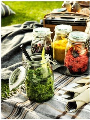 IKEA Korken 1 Lt Cam 16,5 cm Kilitli Kavanoz