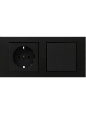 Ovivo Grano Siyah Anahtar Topraklı Priz Set Şık Görünüm ile Siyah Renk Enerji Tasarruflu