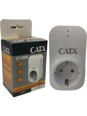Cata Akım Korumalı Priz Aksesuar 4000W Çocuk Koruma Özelliği ile Modern Tasarım
