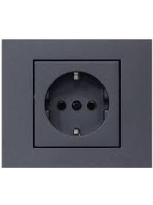 Ovivo Füme Priz Estetik Aksesuar Gri Renkli Kullanım Kolaylığı ve Dayanıklı Yapı