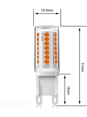 Cata CT-4249 3W G9 220V Kapsül Ampul Günışığı 10 Adet