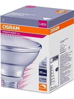 Osram PAR30 10W LED Ampul Dimlenebilir 2700K Sarı Işık PAR30