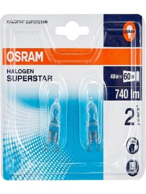 Osram Halopin 48W Sarı Işık G9 Halojen 2 Li