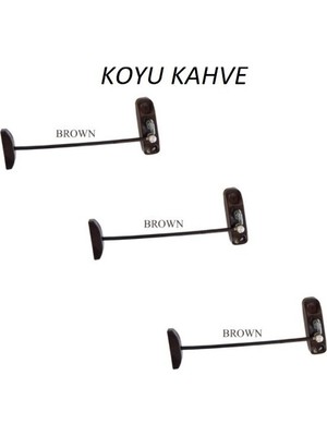 Kidmix Çelik Halatlı Pvc-Pencere Çocuk Emniyet Kilidi ( Koyu kahve ) 100 Adet.