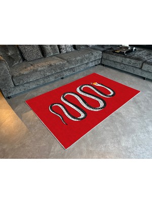 Rugs Modern Mira 919 Kırmızı Yılan Temalı Modern Halı