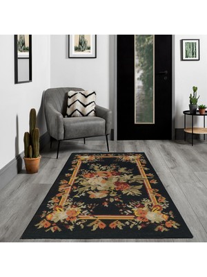 Rugs Modern 

mira 2123 Karabağ Desen Siyah Çiçek Temalı Dokuma Taban Halı