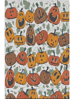 Rugs Modern Mira 898 Halloween Cadılar Bayramı Temalı Balkabağı Figürlü Halı