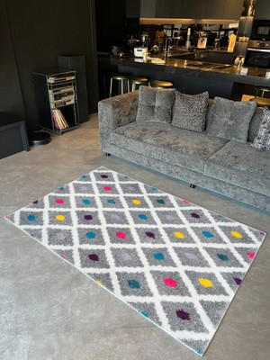 Rugs Modern Mira 1088 Gri Etnik Desen Dokuma Taban Halı