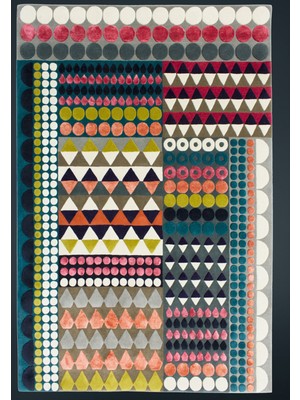 Rugs Modern mira 1198 Geometrik Soyut Çok Renkli Desenli  Baskılı Halı