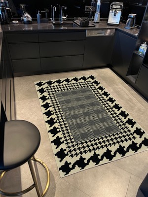 Rugs Modern mira  1082 Ekose ve Kazayağı Desenli  Dokuma Taban Halı