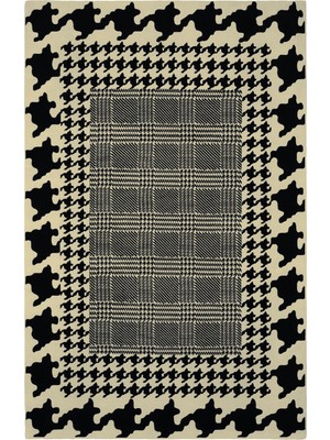 Rugs Modern mira  1082 Ekose ve Kazayağı Desenli  Dokuma Taban Halı