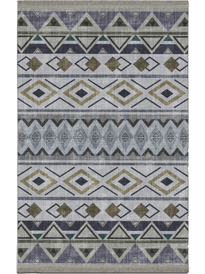 Rugs Modern mira 939 Gri  Etnik Desenli Çok Renkli Dokuma Taban Halı