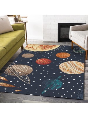 Rugs Modern Mira 902 Uzay Temalı Dokuma Taban Halı