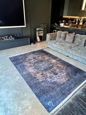 Rugs Modern Mira Ar 2100  Vintage Klasik Lacivert Halı 77X300