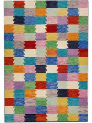Rugs Modern mira 1164 Çok Renkli Patchwork Temalı  Dekoratif  Dokuma Taban  Halı