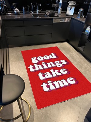 Rugs Modern mira  1073 Good Things Take Time  Yazılı  Dokuma Taban Halı