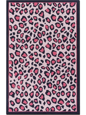 Rugs Modern mira  1044 Pembe Leopar Desenli Dokuma Taban Halı