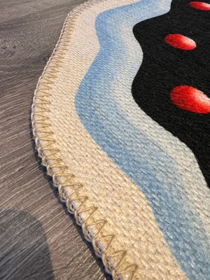 Rugs Modern Mira 1025 Mavi Kelebek Temalı Dokuma Taban Halı