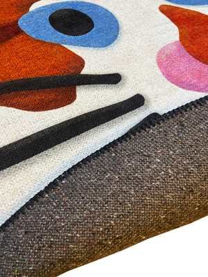 Rugs Modern Mira 869 Turuncu Sevimli Kedi Figürlü Halı