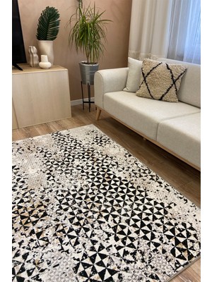 Rugs Modern Mira 2085 Gri Geometrik Desen Halı