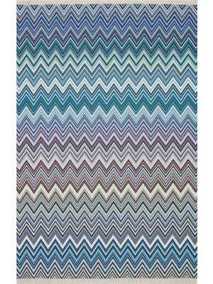 Rugs Modern Cotton Zigzag Desenli Çok Renkli Kilim 541