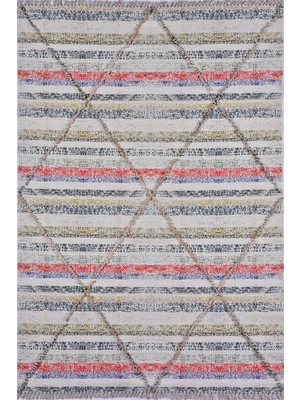 Rugs Modern Rustik Pudra 4005 Pastel Tonlarda Ponpon Detaylı Kilim