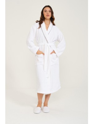 Like Cotton Şalyaka Premium %100 Pamuk Biyeli Unisex Bornoz