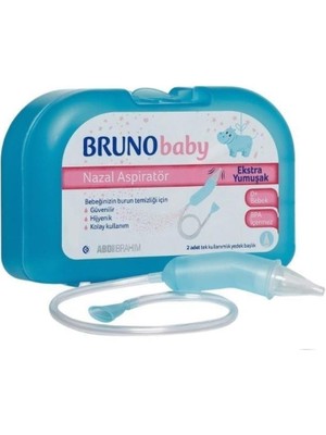 Bruno Abdiib Bruno Baby Nazal Aspiratör Yumuşak Uç ve Ergonomik Tasarım ile Taşınabilir
