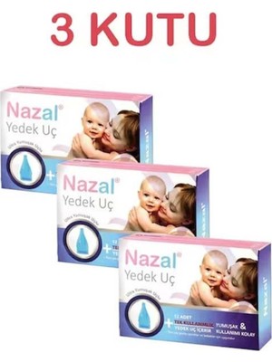 Nazar Otribebe 12'li Yedek Uç Nazal Burun Aspiratör 3 Paket Bebek Dostu ve Ergonomik Tasarım