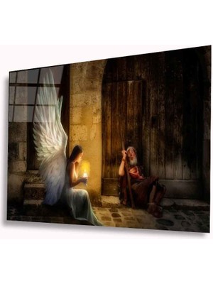 Eliza Home  Melek Kız Cam Tablo