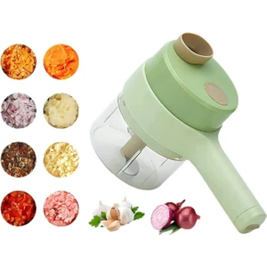 4 1 El Elektrikli Sebze Kesici Kablosuz Şarjlı Rende Sarımsak Biber Biber Soğan