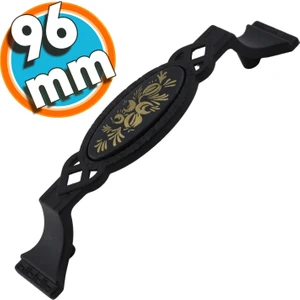 Mobilya Mutfak Dolabı Çekmece Dolap Kapak Kulpu Kulbu Siyah 96 mm Metal Kulp