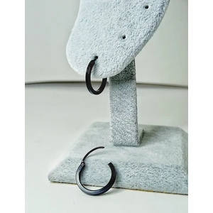 Stainless Steel Siyah Çelik Halka Küpe Çelik Halka Küpe