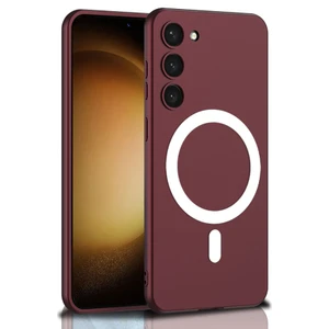 Samsung Galaxy S23 Kılıf Kamera Korumalı Mıknatıslı Wireless Şarj Mat Pürüzsüz Ultra Ince Kapak