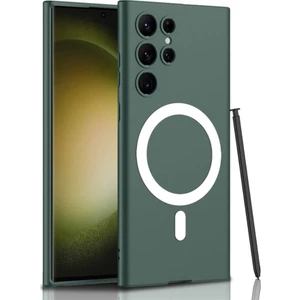 Samsung Galaxy S23 Ultra Kılıf Kamera Koruma Mıknatıslı Wireless Şarj Mat Pürüzsüz Ultra Ince Kapak