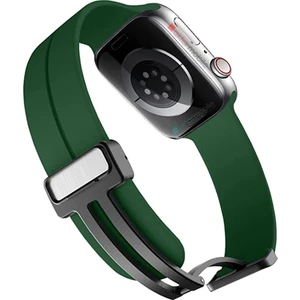 Apple Watch 6 Se 5 4 3 2 1 44 mm 42 mm Uyumlu Silikon Kordon Magnetik D Tokalı Spor Tarzı Kayış