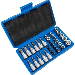 5529 3/8" - 1/4" Iç-Dış Torx Bits Uçlu Lokma Anahtar Takımı 34 Parça