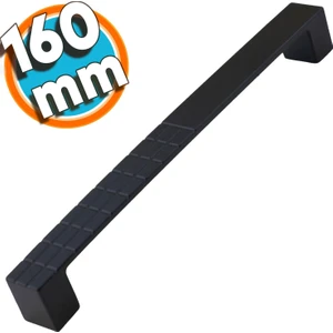 Mobilya Mutfak Dolabı Çekmece Dolap Kapak Kulpu Kulbu Siyah 160 mm Metal Kulp