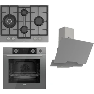 Steamart&fryart Serisi Buharlı Pişirme Gri Set (ED078 + XE64CPR +D065 )