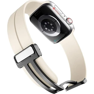 Apple Watch 6 Se 5 4 3 2 1 40 mm 38 mm Uyumlu Silikon Kordon Magnetik D Tokalı Spor Tarzı Kayış