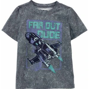 Küçük Erkek Çocuk Kısa Kollu Tshirt Mavi