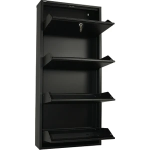 4lü Metal Ayakkabılık Kilitli