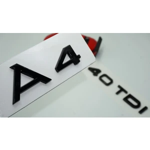 Audi A4 40 Tdi Parlak Siyah Abs 3m 3D Bagaj Yazı Logo Orjinal Ürün