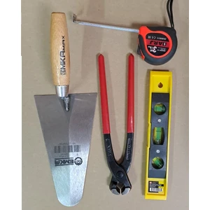 Inşaatcı Harç Sıvacı Malası 25CM Betoncu Kerpeteni Su Terazisi  3 Metre Set