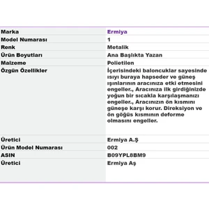 130X60CM Katlanabilir Dışı Metalize Arası Balonlu Ön Cam Oto Araba Güneşliği Güneşlik
